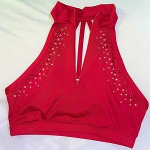 BRAND NEW Red Dance Bra/Crop Top